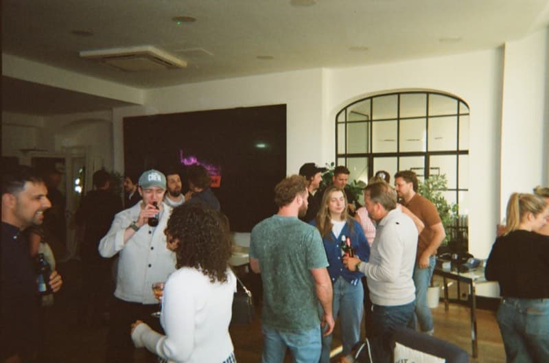 Storekit migration team at an office gathering